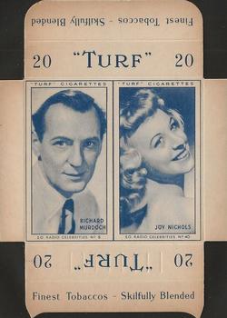 1947 Turf Radio Celebrities - Uncut Pairs #5 - 40 Richard Murdoch - Joy Nichols Front