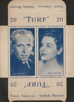 1947 Turf Radio Celebrities - Uncut Pairs #7 - 44 Rae Jenkins - Anne Shelton Front
