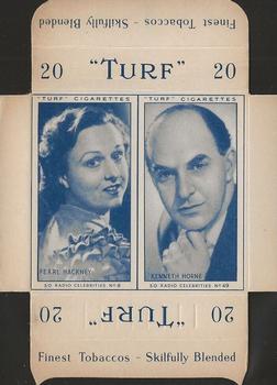 1947 Turf Radio Celebrities - Uncut Pairs #8 - 49 Pearl Hackney - Kenneth Horne Front