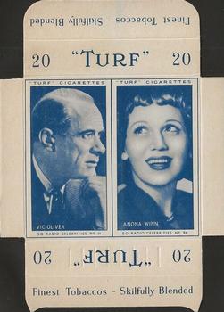 1947 Turf Radio Celebrities - Uncut Pairs #11 - 34 Vic Oliver - Anona Winn Front