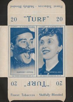 1947 Turf Radio Celebrities - Uncut Pairs #13 - 36 Humphrey Lestocq - Joyce Grenfell Front