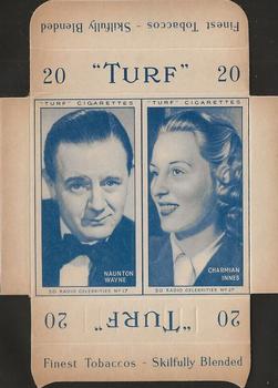 1947 Turf Radio Celebrities - Uncut Pairs #17 - 27 Naunton Wayne - Charmian Innes Front