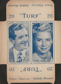 1947 Turf Radio Celebrities - Uncut Pairs #23 - 33 Ted Ray - Dorothy Squires Front
