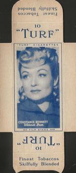 1947 Turf Film Stars - Uncut Singles #4 Constance Bennett Front