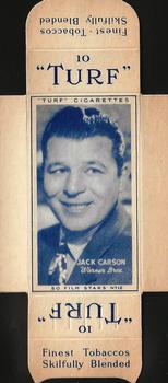 1947 Turf Film Stars - Uncut Singles #12 Jack Carson Front