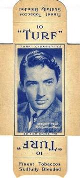 1947 Turf Film Stars - Uncut Singles #19 Gregory Peck Front