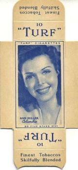 1947 Turf Film Stars - Uncut Singles #24 Ann Miller Front