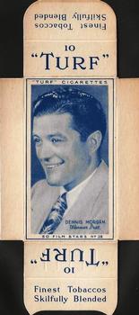 1947 Turf Film Stars - Uncut Singles #28 Dennis Morgan Front