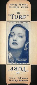 1947 Turf Film Stars - Uncut Singles #34 Dorothy Lamour Front
