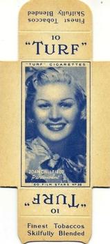 1947 Turf Film Stars - Uncut Singles #38 Joan Caulfield Front