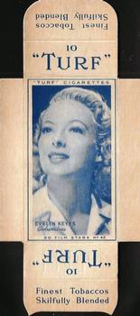 1947 Turf Film Stars - Uncut Singles #42 Evelyn Keyes Front