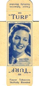 1947 Turf Film Stars - Uncut Singles #49 Janis Carter Front