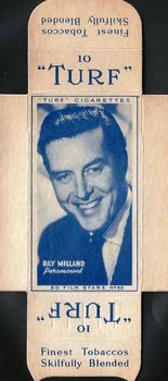 1947 Turf Film Stars - Uncut Singles #50 Ray Milland Front