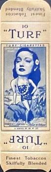 1949 Turf Famous Film Stars - Uncut Singles #20 Dorothy Lamour Front