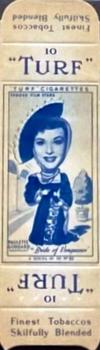 1949 Turf Famous Film Stars - Uncut Singles #32 Paulette Goddard Front