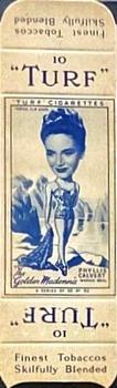 1949 Turf Famous Film Stars - Uncut Singles #43 Phyllis Calvert Front
