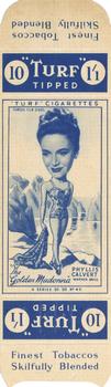 1949 Turf Famous Film Stars - Uncut Singles #43 Phyllis Calvert Front