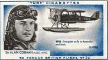1956 Turf Famous British Fliers #20 Alan Cobham Front