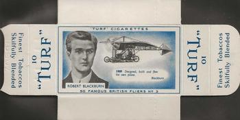 1956 Turf Famous British Fliers Uncut Singles #3 Robert Blackburn Front