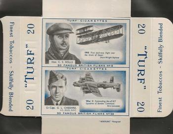1956 Turf Famous British Fliers Uncut Pairs #05 / 39 C. S. Rolls / G. L. Cheshire Front