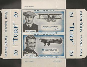 1956 Turf Famous British Fliers Uncut Pairs #08 / 36 Alec Ogilvie / Alex Henshaw Front