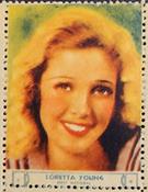 1932 National Screen Stars Stamps Series 8 #NNO Loretta Young Front