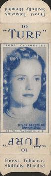 1948 Turf Film Favourites Uncut Singles #4 Joyce Reynolds Front