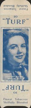 1948 Turf Film Favourites Uncut Singles #8 Dorothy Malone Front
