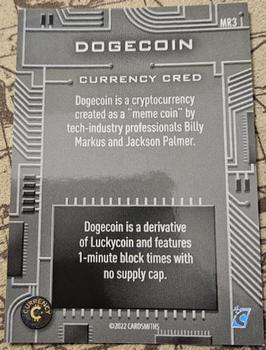 2022 Cardsmiths Currency Series 1 - Meta Rare Holofoil #MR3 Dogecoin Back