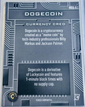 2022 Cardsmiths Currency Series 1 - Meta Rare Holofoil #MR6A Dogecoin Back