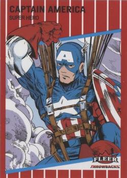2023 Fleer Throwbacks '89 Marvel Edition - Red #3 Captain America Front
