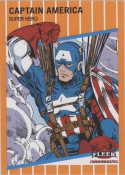 2023 Fleer Throwbacks '89 Marvel Edition - Orange #3 Captain America Front