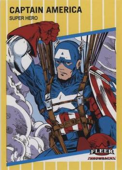 2023 Fleer Throwbacks '89 Marvel Edition - Yellow #3 Captain America Front