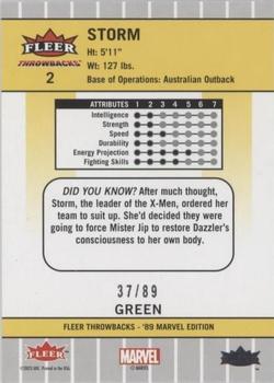 2023 Fleer Throwbacks '89 Marvel Edition - Green #2 Storm Back
