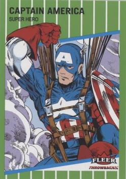 2023 Fleer Throwbacks '89 Marvel Edition - Green #3 Captain America Front