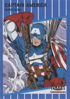 2023 Fleer Throwbacks '89 Marvel Edition - Blue #3 Captain America Front