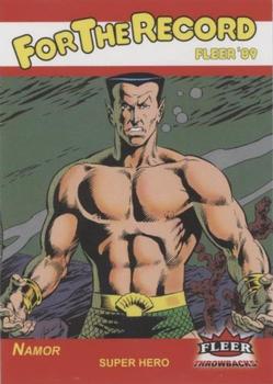 2023 Fleer Throwbacks '89 Marvel Edition - For the Record #FR-5 Namor Front