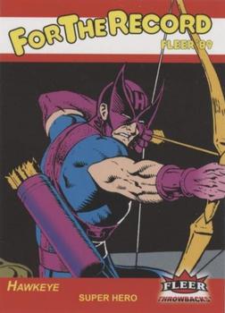 2023 Fleer Throwbacks '89 Marvel Edition - For the Record #FR-9 Hawkeye Front