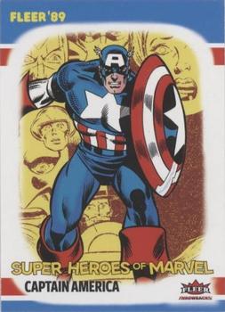 2023 Fleer Throwbacks '89 Marvel Edition - Super Heroes of Marvel #HM-5 Captain America Front
