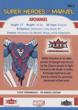 2023 Fleer Throwbacks '89 Marvel Edition - Super Heroes of Marvel #HM-8 Archangel Back