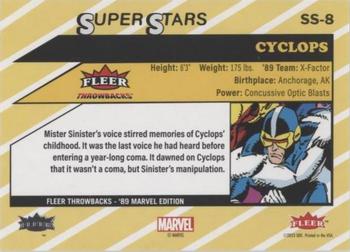 2023 Fleer Throwbacks '89 Marvel Edition - Super Stars #SS-8 Cyclops Back