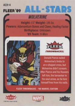 2023 Fleer Throwbacks '89 Marvel Edition - All-Star Achievements #ACH-4 Wolverine Back