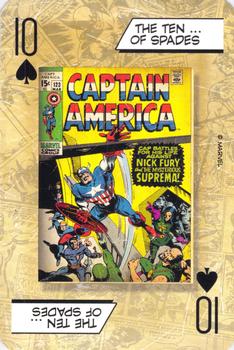 2023 Waddingtons Marvel Comics Playing Cards #10♠ Captain America #123 Front