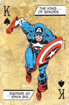 2023 Waddingtons Marvel Comics Playing Cards #K♠ Captain America Front