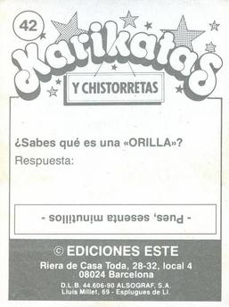 1990 Ediciones Este Karikatas Y Chistorretas Stickers #42 Mike Tyson Back