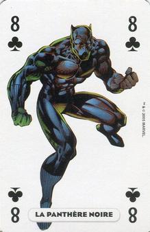 2005 Panini Marvel Heroes Playing Cards Red Backs #8♣ La Panthere Noire Front