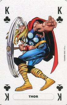 2005 Panini Marvel Heroes Playing Cards Red Backs #K♣ Thor Front