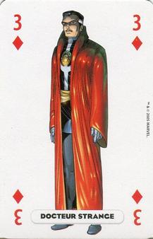 2005 Panini Marvel Heroes Playing Cards Red Backs #3♦ Docteur Strange Front