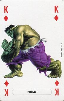 2005 Panini Marvel Heroes Playing Cards Red Backs #K♦ Hulk Front
