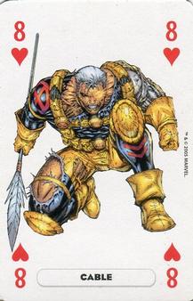 2005 Panini Marvel Heroes Playing Cards Red Backs #8♥ Cable Front